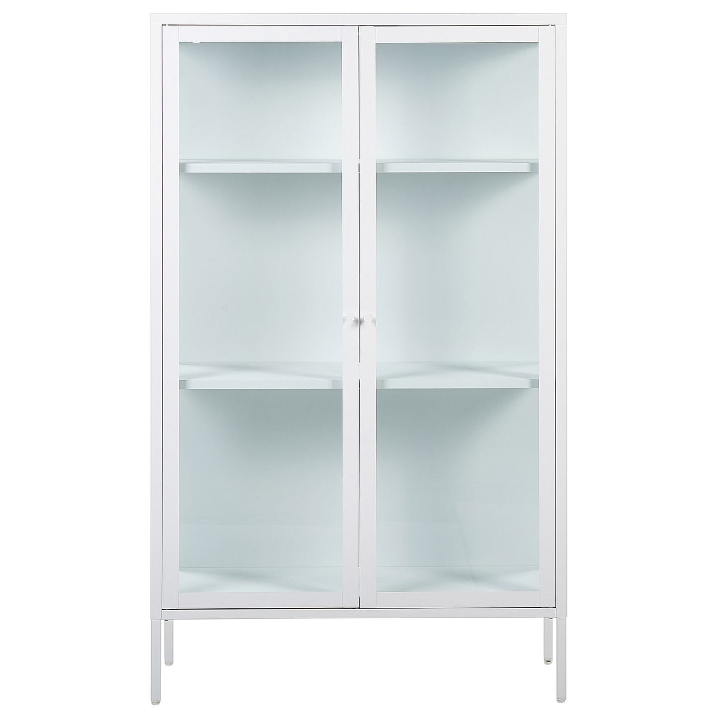 Vitrine NASH Metall 90 cm Weiss