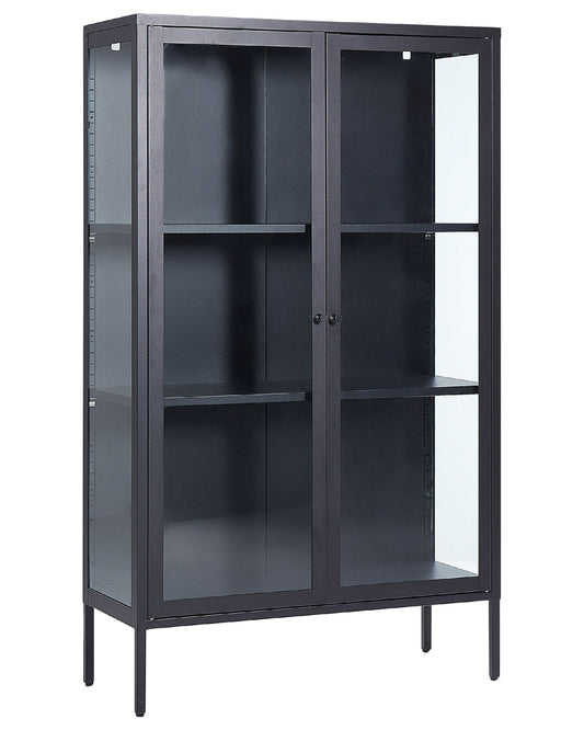 Vitrine NASH Metall 90 cm Schwarz