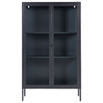 Vitrine NASH Metall 90 cm Schwarz