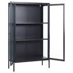 Vitrine NASH Metall 90 cm Schwarz