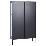 Vitrine NASH Metall 90 cm Schwarz