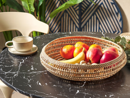 Dekoschale Rattan naturfarben ⌀ 36 cm INDRAGIRI