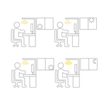 LED Schreibtischlampe klemmbar OCTANT mit Bewegungsmelder Metall Silber