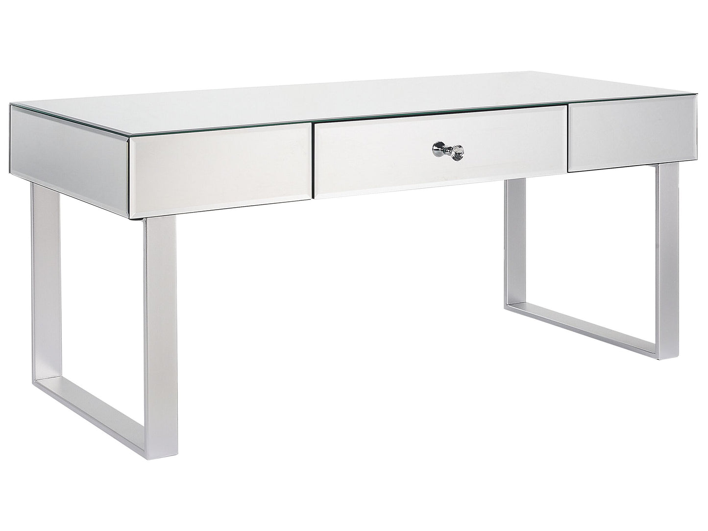 Couchtisch Spiegeleffekt silber mit Schublade NESLE