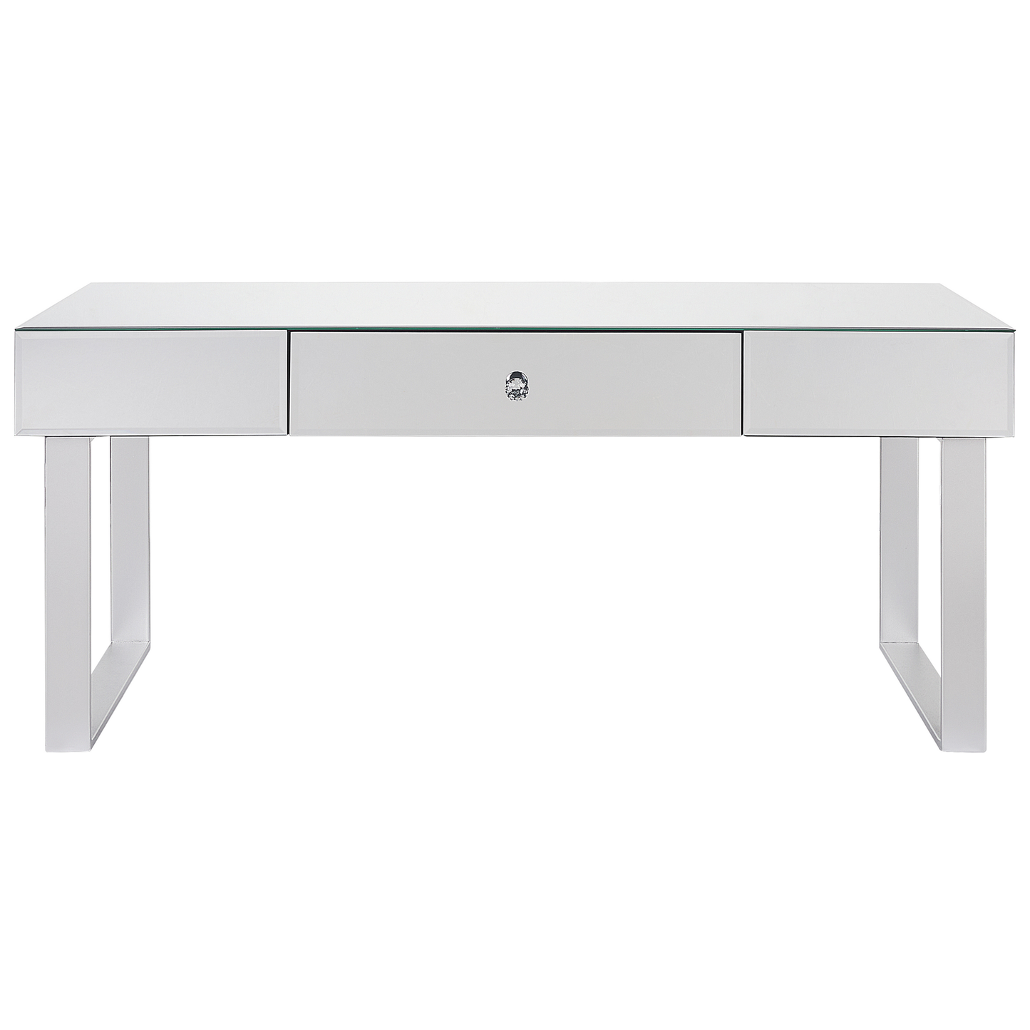 Couchtisch Spiegeleffekt silber mit Schublade NESLE
