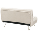 2-Sitzer Schlafsofa Samtstoff hellbeige VESTFOLD