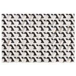 Teppich Kuhfell schwarz / grau 140 x 200 cm Patchwork Kurzflor NARMAN