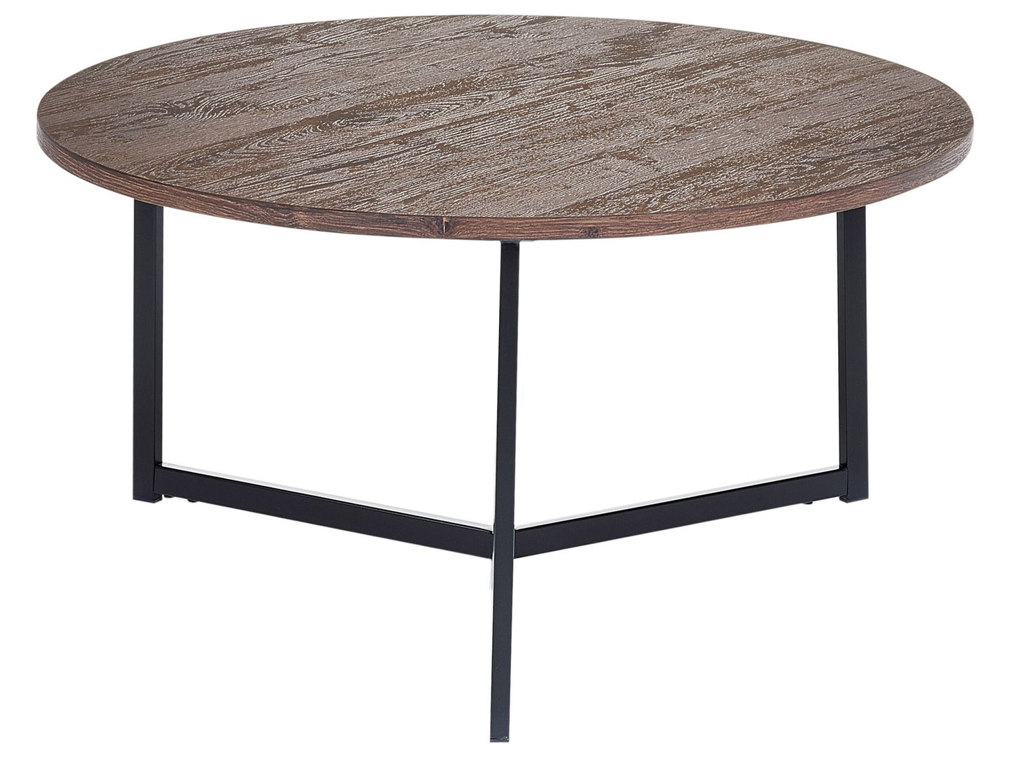 Couchtisch MDF-Platte Pulverbeschichtet Dunkler Holzfarbton TIPPO