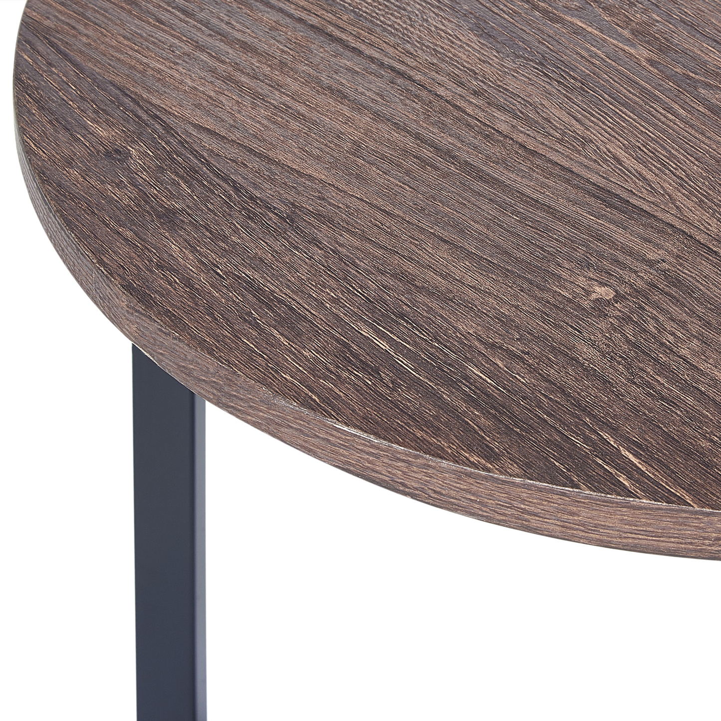 Couchtisch MDF-Platte Pulverbeschichtet Dunkler Holzfarbton TIPPO