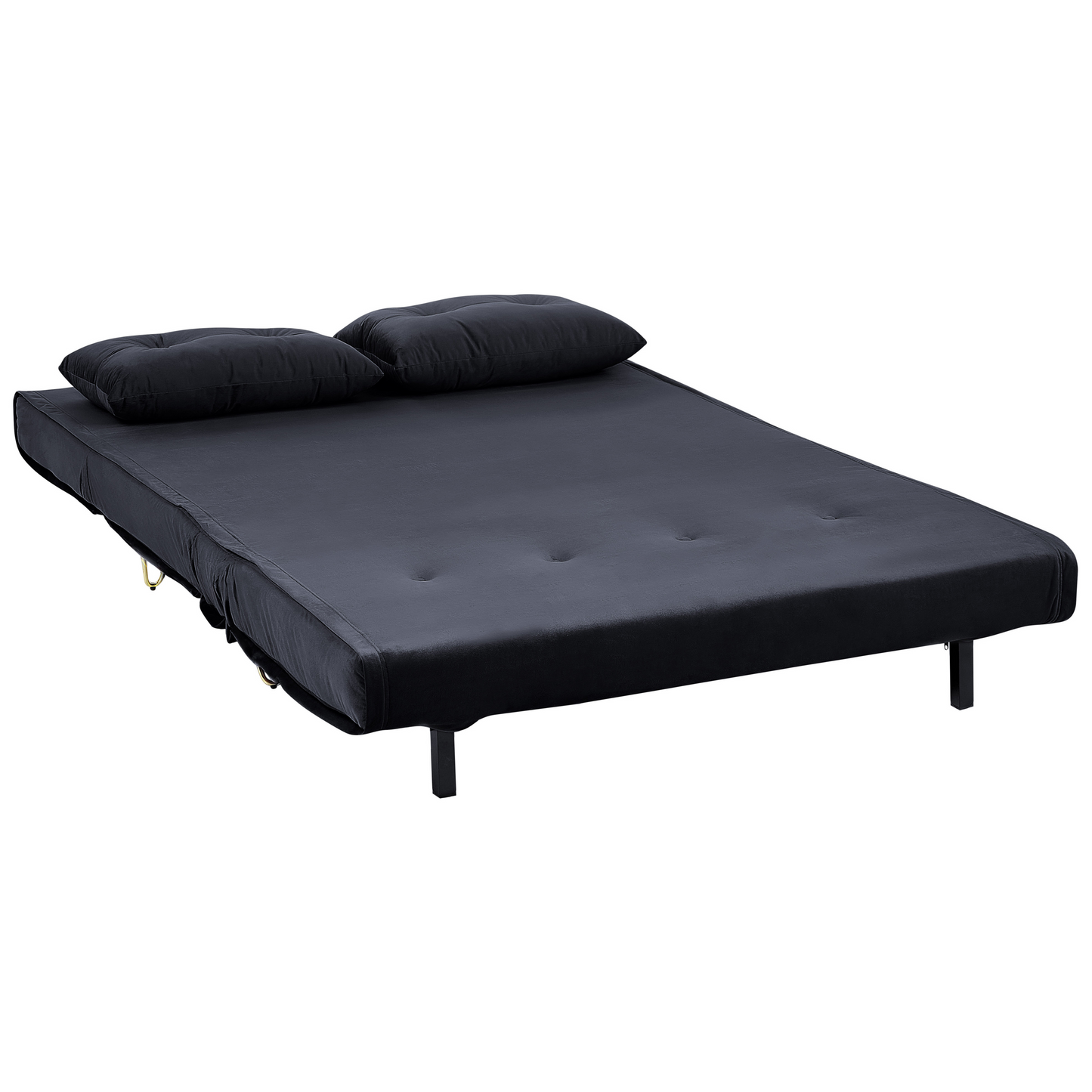 Sofa Set Samtstoff schwarz 3-Sitzer VESTFOLD