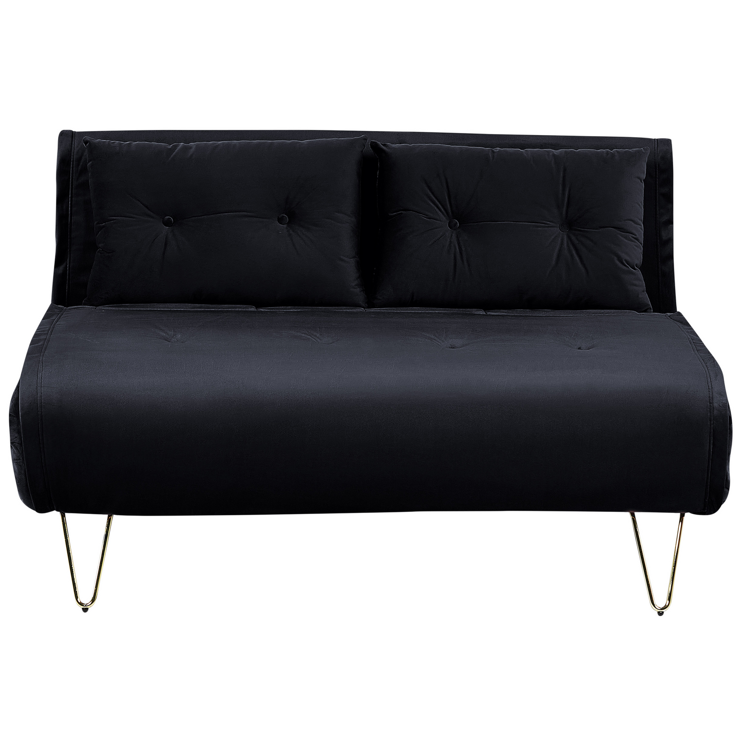 Sofa Set Samtstoff schwarz 3-Sitzer VESTFOLD