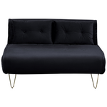Sofa Set Samtstoff schwarz 3-Sitzer VESTFOLD