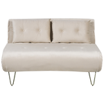 Sofa Set Samtstoff hellbeige 3-Sitzer VESTFOLD