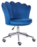 Bürostuhl drehbar MONTICELLO Samtstoff Blau