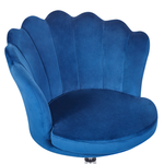 Bürostuhl drehbar MONTICELLO Samtstoff Blau
