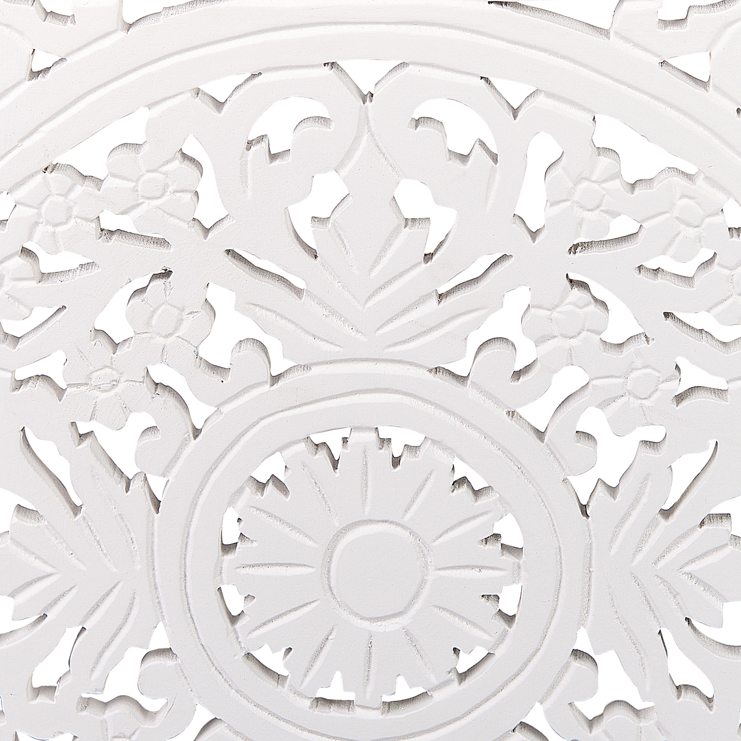 Beistelltisch 2er Set Glas weiss quadratisch AMADPUR