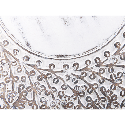 Beistelltisch Mangoholz weiss ⌀ 44 cm BADHI