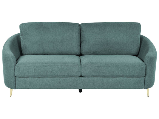 3-Sitzer Sofa Polsterbezug mintgrün / gold TROSA