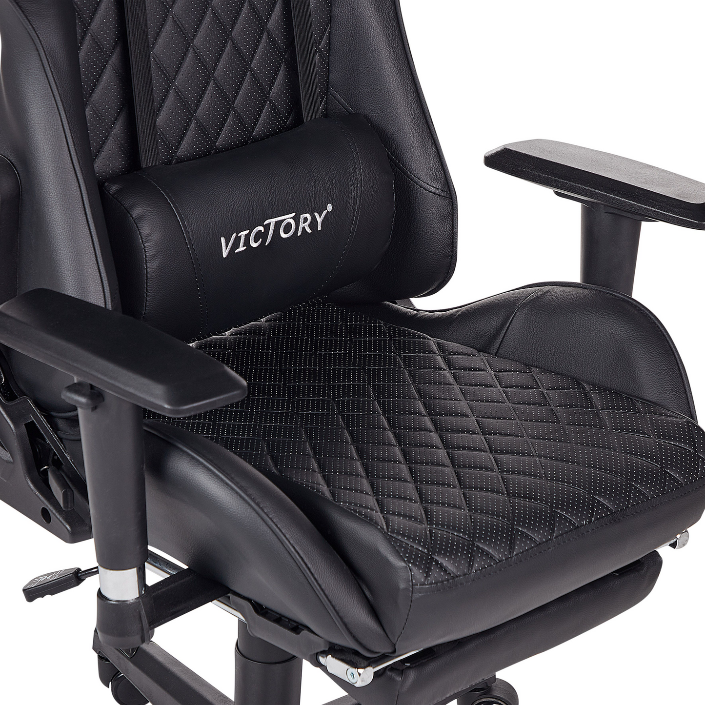 Gaming Stuhl drehbar VICTORY Kunstleder Schwarz