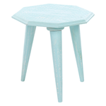 Beistelltisch 2er Set Mangoholz hellblau achteckig KANRI