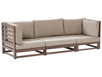 Gartensofa 3-Sitzer TRANI modular zertifiziertes Akazienholz Dunkelbraun