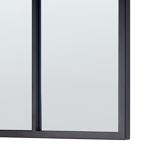 Wandspiegel CAMON 38 cm 132 cm Metall Schwarz