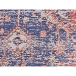 Teppich Baumwolle rot / blau 80 x 300 cm orientalisches Muster Kurzflor KURIN