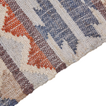Teppich Jute mehrfarbig 80 x 150 cm geometrisches Muster Kurzflor KALFA