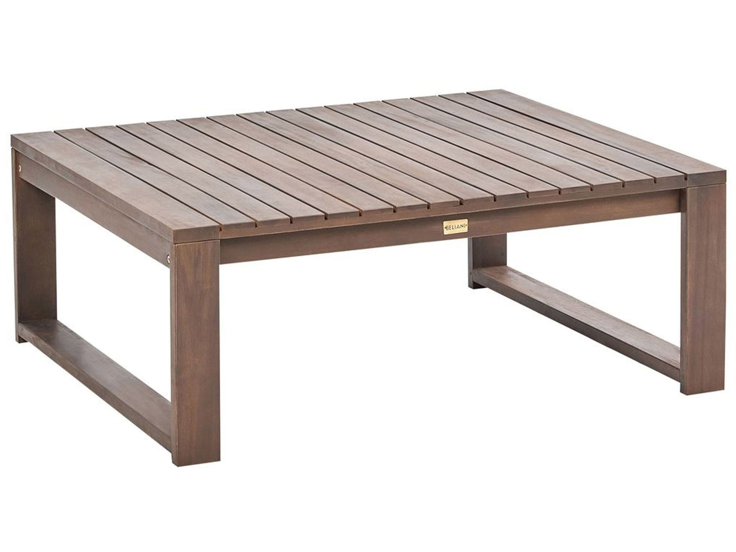 Outdoor Couchtisch TIMOR 90 cm 75 cm zertifiziertes Akazienholz Dunkelbraun