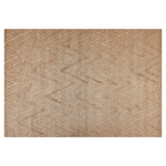 Teppich Jute beige geometrisches Muster 140 x 200 cm Kurzflor DADAY