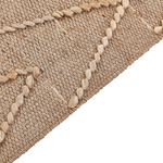 Teppich Jute beige geometrisches Muster 140 x 200 cm Kurzflor DADAY