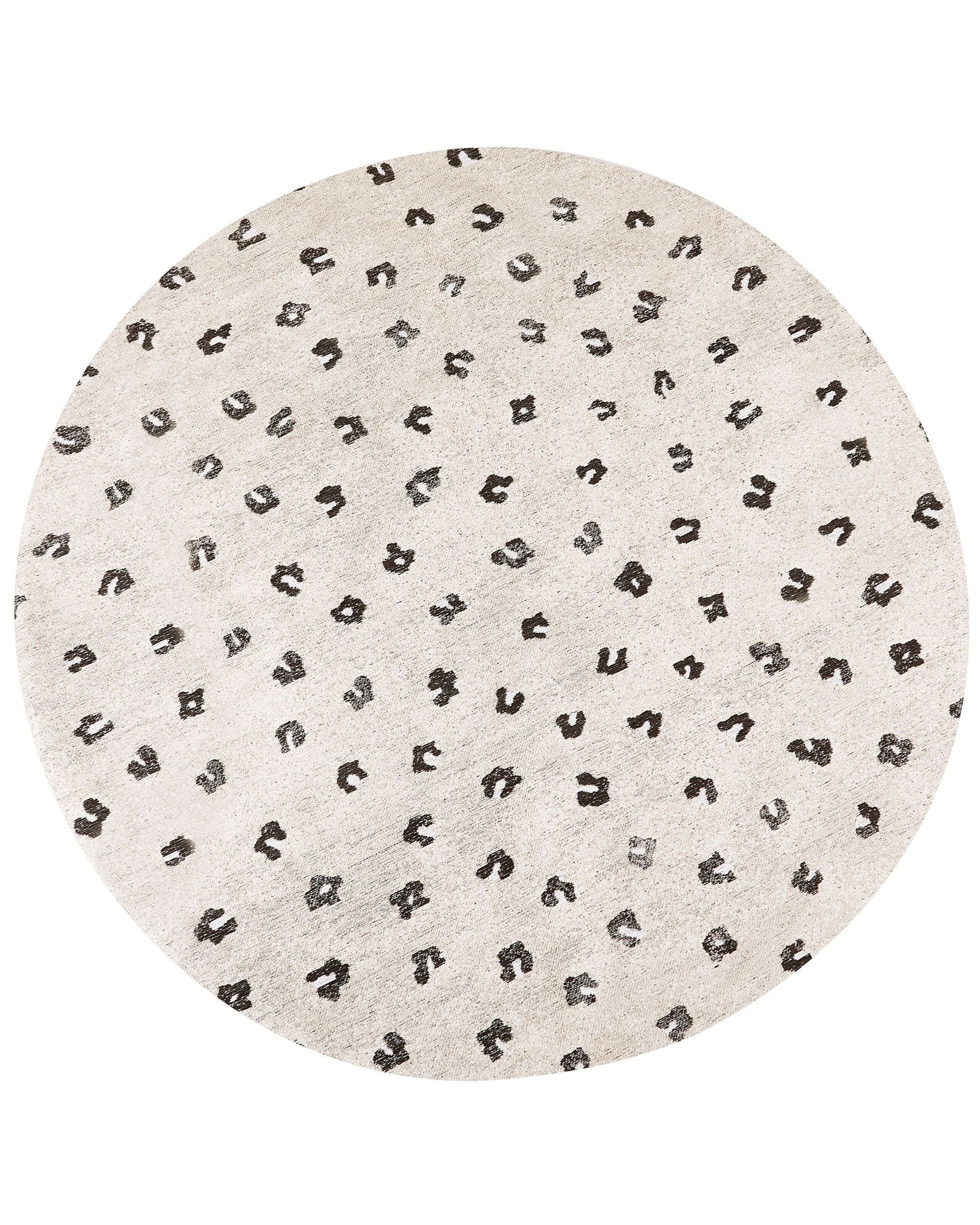 Teppich Baumwolle hellbeige Tiermotiv ⌀ 140 cm AFIS