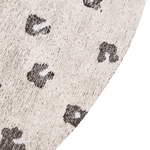 Teppich Baumwolle hellbeige Tiermotiv ⌀ 140 cm AFIS