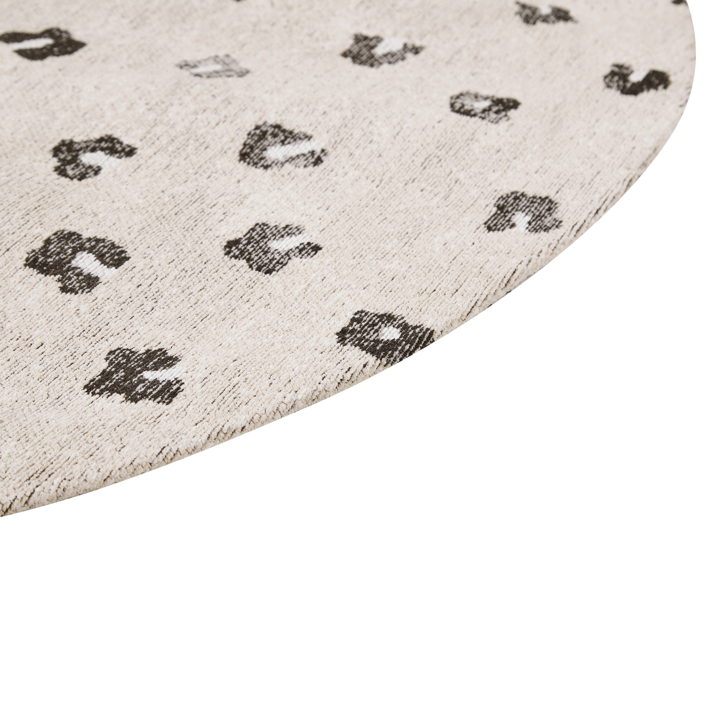 Teppich Baumwolle hellbeige Tiermotiv ⌀ 140 cm AFIS