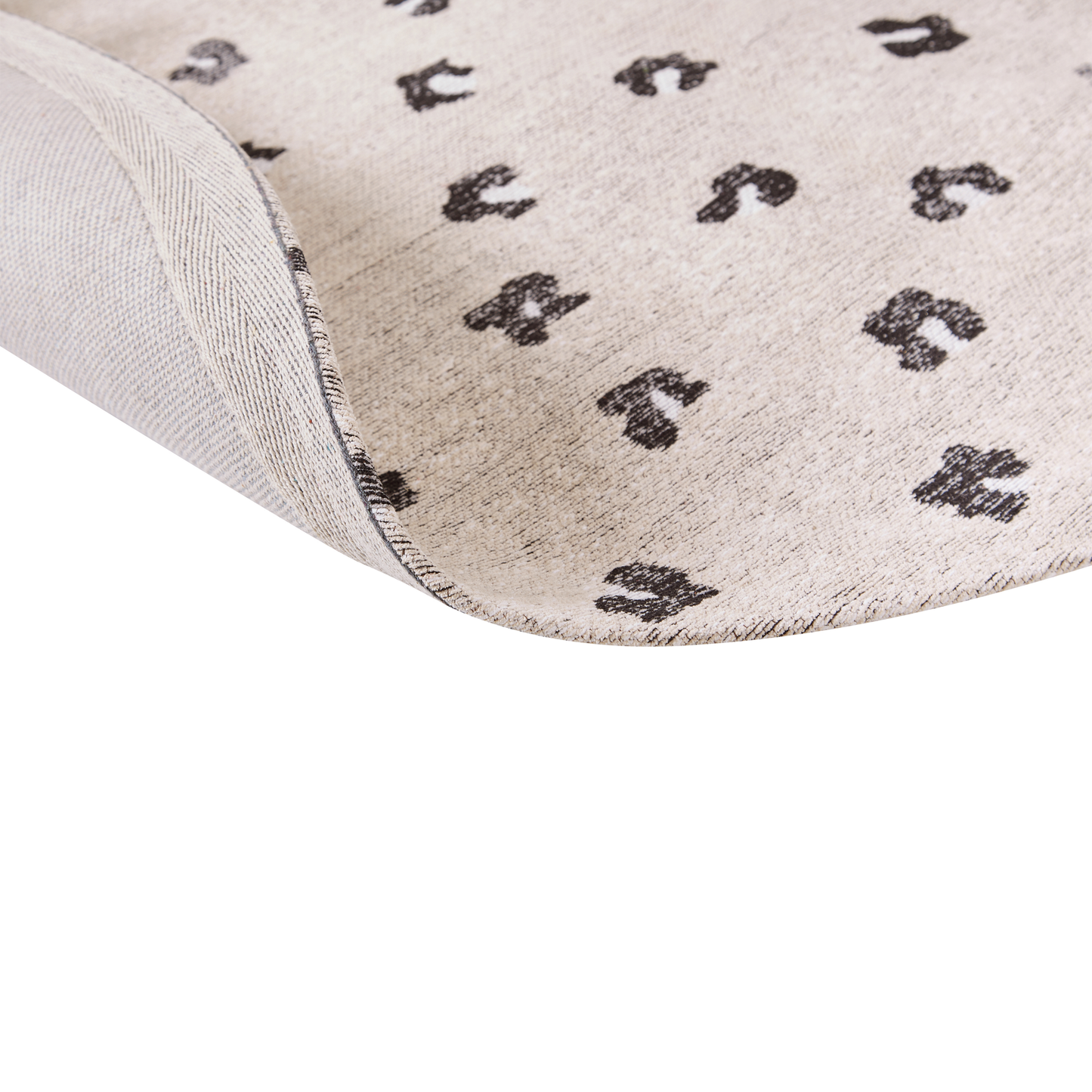 Teppich Baumwolle hellbeige Tiermotiv ⌀ 140 cm AFIS