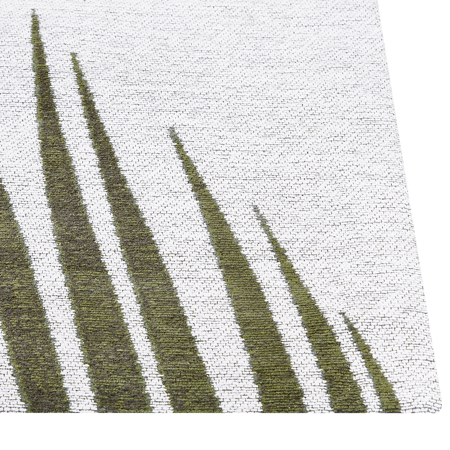 Teppich Baumwolle grün 140 x 200 cm Blättermuster Kurzflor BARZAH