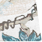 Teppich Baumwolle mehrfarbig 140 x 200 cm Vogelmotiv Kurzflor ARIHA