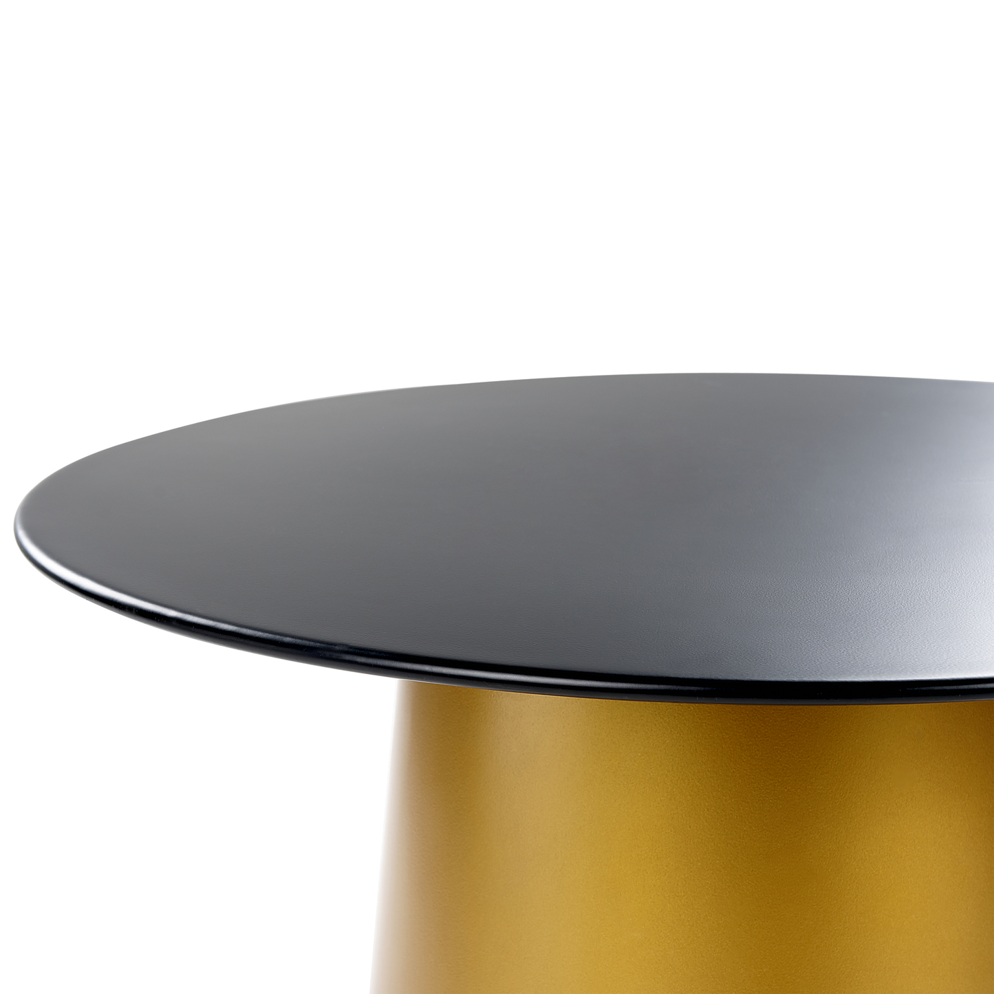 Beistelltisch schwarz / gold rund ⌀ 56 cm KERANG