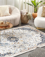 Teppich mehrfarbig 160 x 230 cm orientalisches Muster Kurzflor HERMON