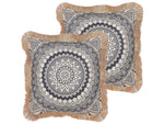 Dekokissen 2er Set GERANIUM 45 x 45 cm Schwarz Orientalisches Muster