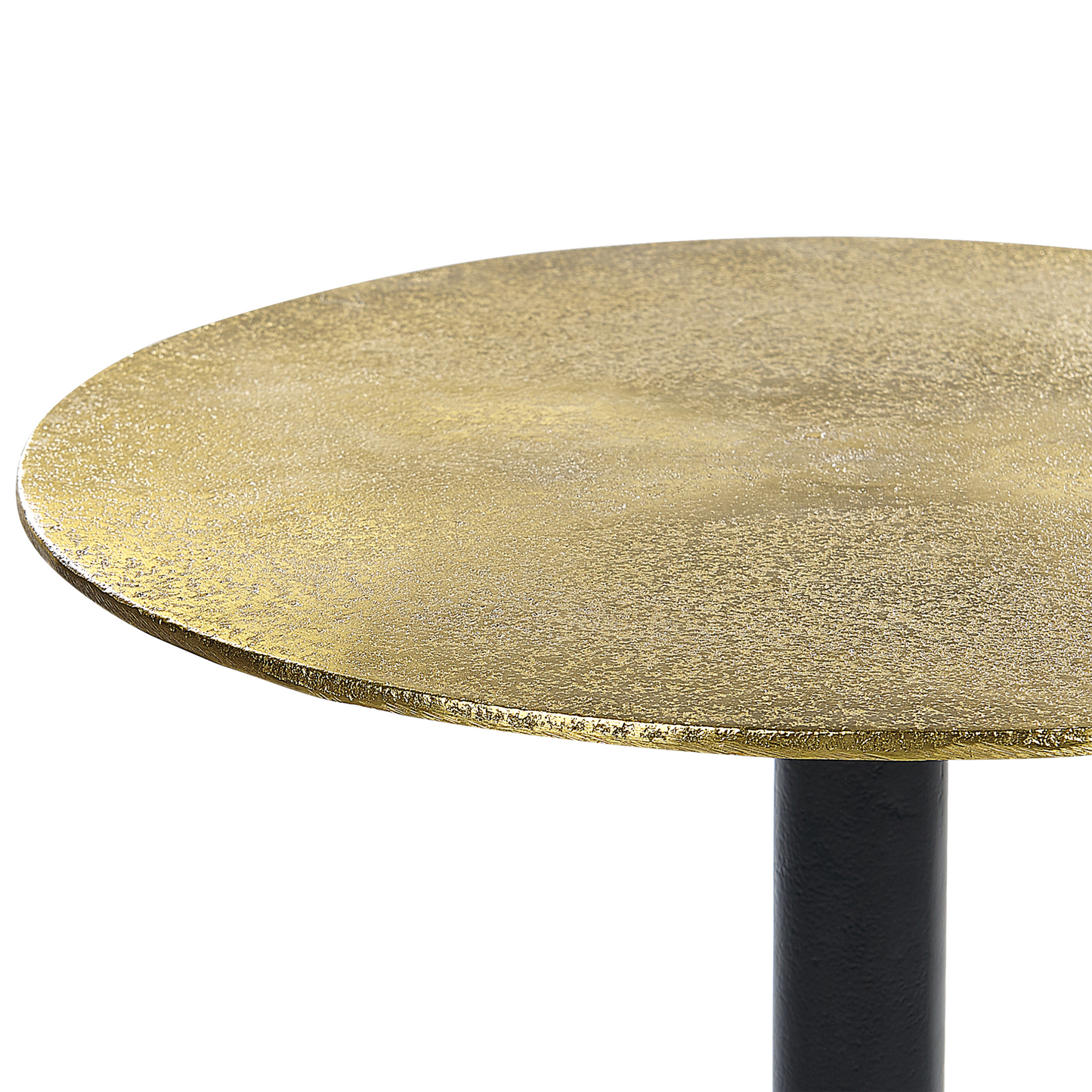 Beistelltisch Aluminium gold / schwarz rund ø 36 cm TANAMI