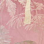 Dekokissen 2er Set CARANDAY Samtstoff 45 x 45 cm Rosa Pflanzenmuster