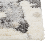 Teppich weiss / grau geometrisches Muster 80 x 150 cm Shaggy SEVAN