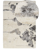 Teppich weiss / grau geometrisches Muster 200 x 300 cm Shaggy SEVAN