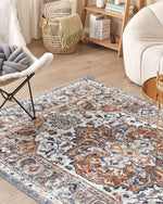 Teppich mehrfarbig 160 x 230 cm orientalisches Muster Kurzflor METSAMOR