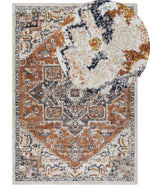 Teppich mehrfarbig 160 x 230 cm orientalisches Muster Kurzflor METSAMOR