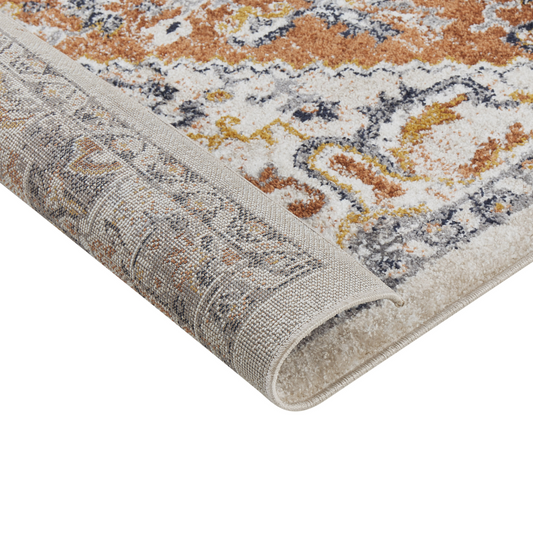 Teppich mehrfarbig 160 x 230 cm orientalisches Muster Kurzflor METSAMOR