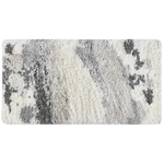 Teppich weiss / grau 80 x 150 cm Shaggy Langflor GORIS