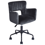 Bürostuhl drehbar SANILAC Samtstoff Schwarz