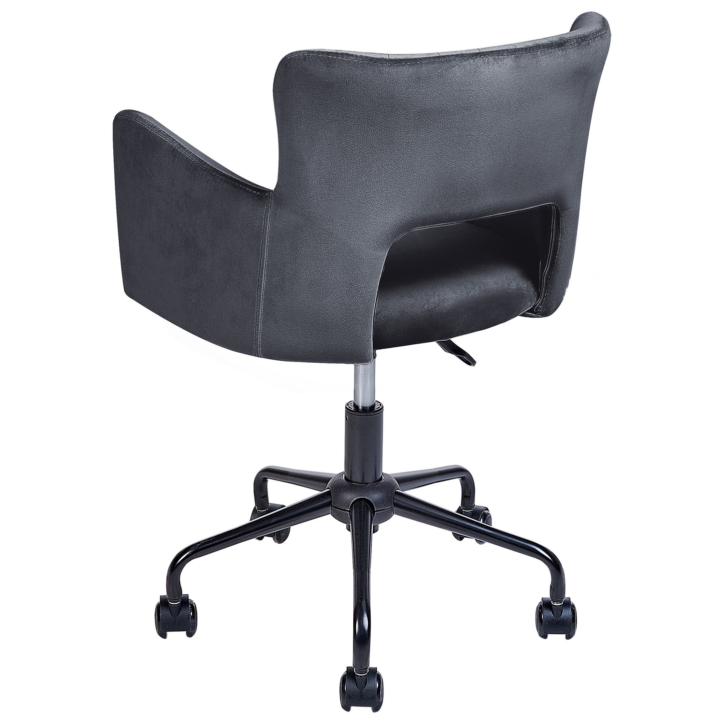 Bürostuhl drehbar SANILAC Samtstoff Schwarz